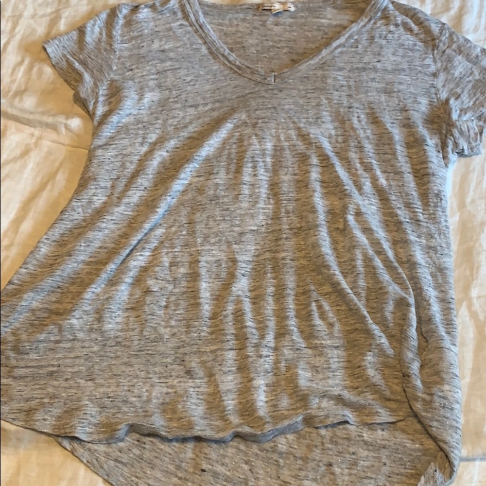 Gap Maternity Heathered Grey V Neck Tee